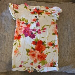 Lou Lou & Company Floral Bodysuit - Red, Pink, Green